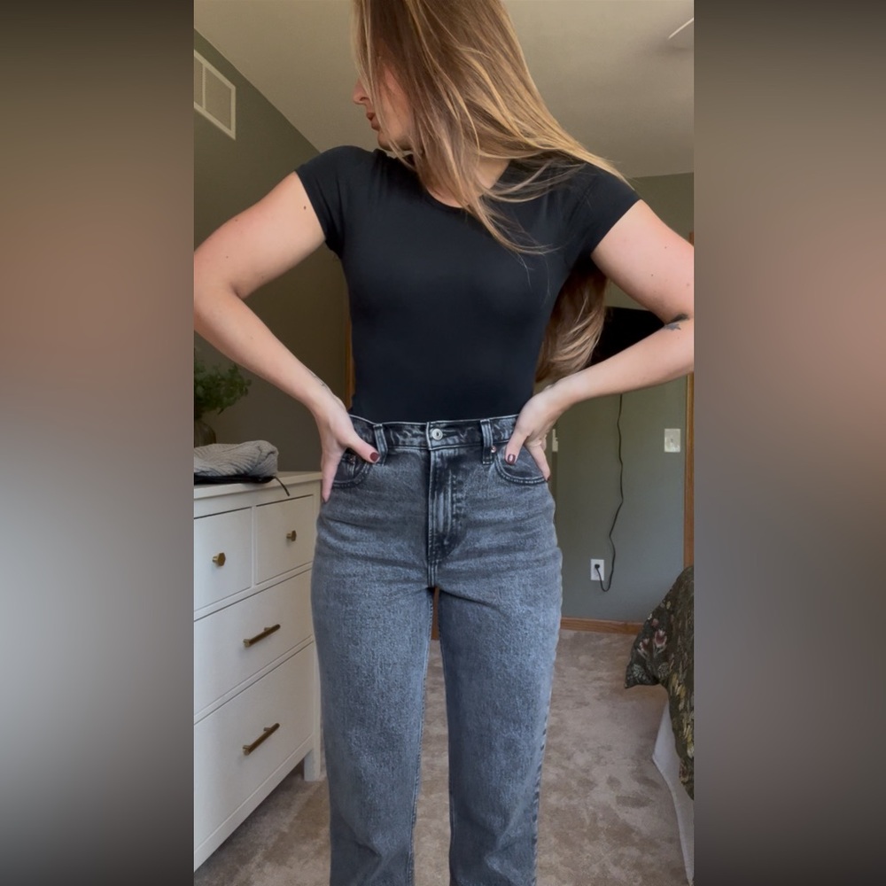 Elodie Black Ribbed Bodysuit